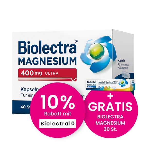 Biolectra MAGNESIUM 400 mg ultra Kapseln 40 St