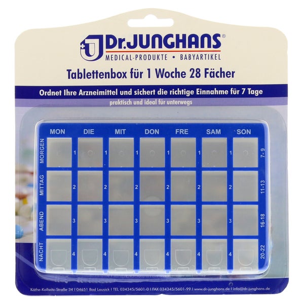 Tablettenbox 1 Woche 28-Fächer Schiebede 1 St
