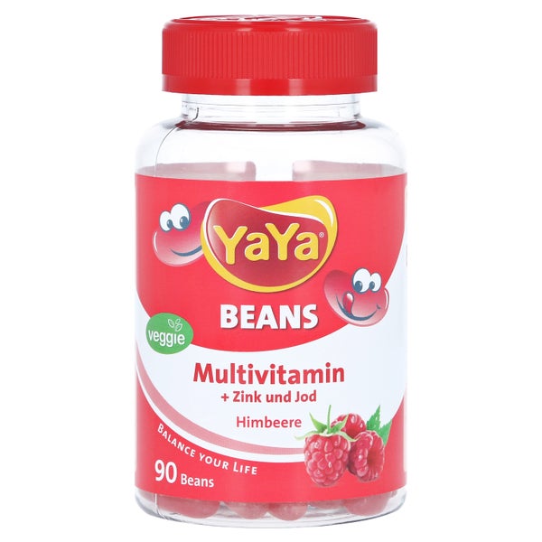 YAYA Beans Himbeere Zink und Jod Kaudrag 90 St