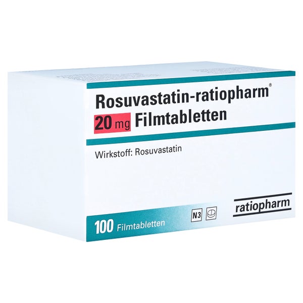 ROSUVASTATIN-ratiopharm 20 mg Filmtabletten 100 St