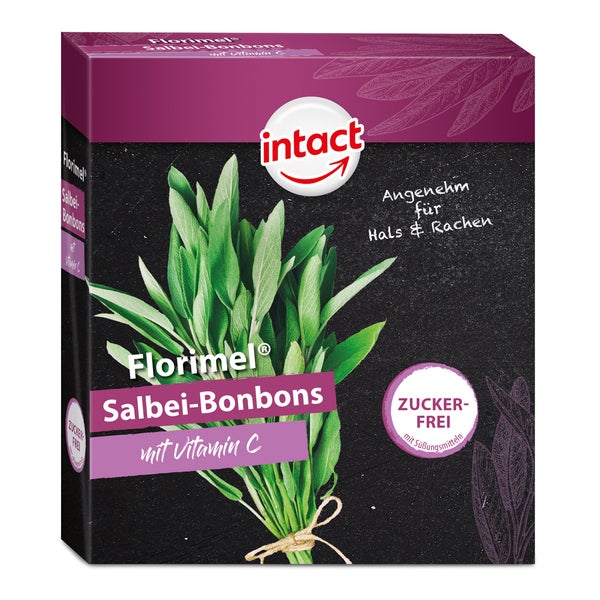 Florimel Salbeibonbons mit Honig & Vitamin C zuckerfrei 40 g