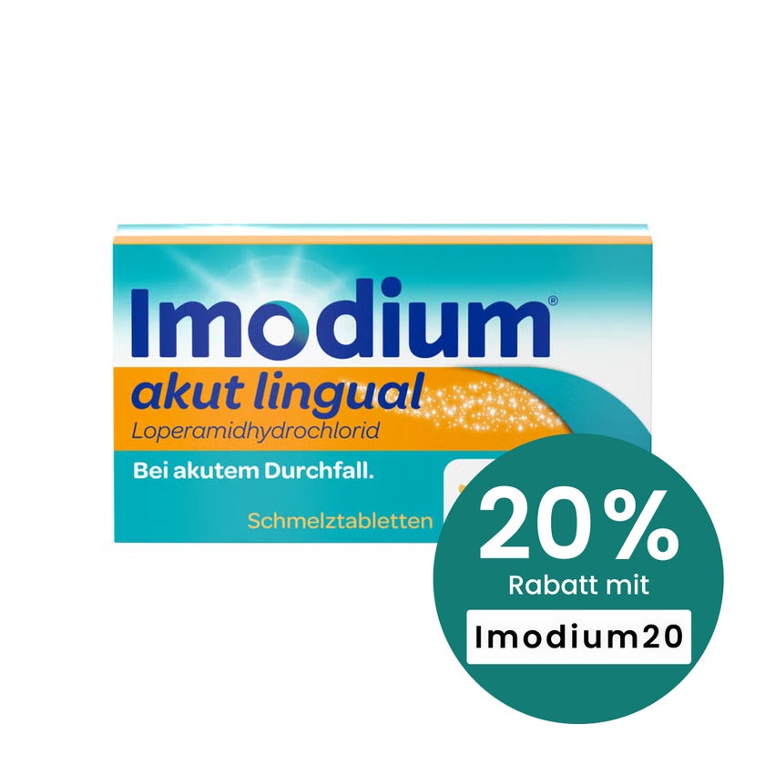 Imodium akut lingual Schmelztabletten bei akutem Durchfall 12 St