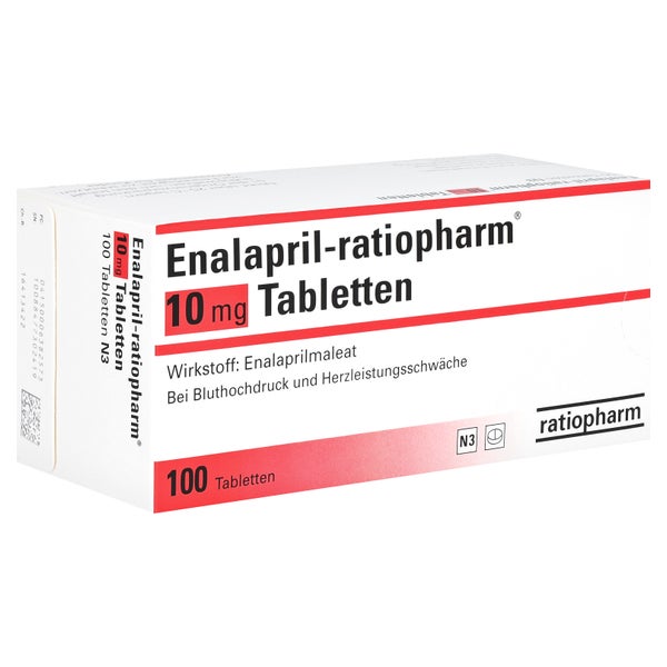 Enalapril-ratiopharm 10 mg Tabletten 100 St