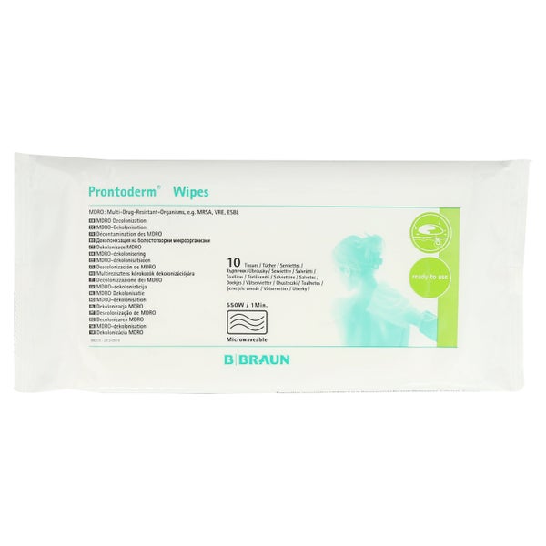 B. Braun Prontoderm Wipes, feuchte Einmal-Waschtücher zur MRE-Dekolonisation 10 St