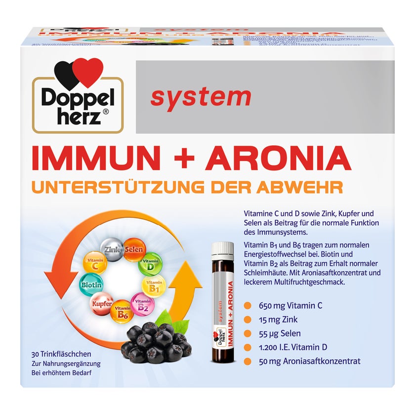 Doppelherz system Immun + Aronia Unterstützung der Abwehr 30 St