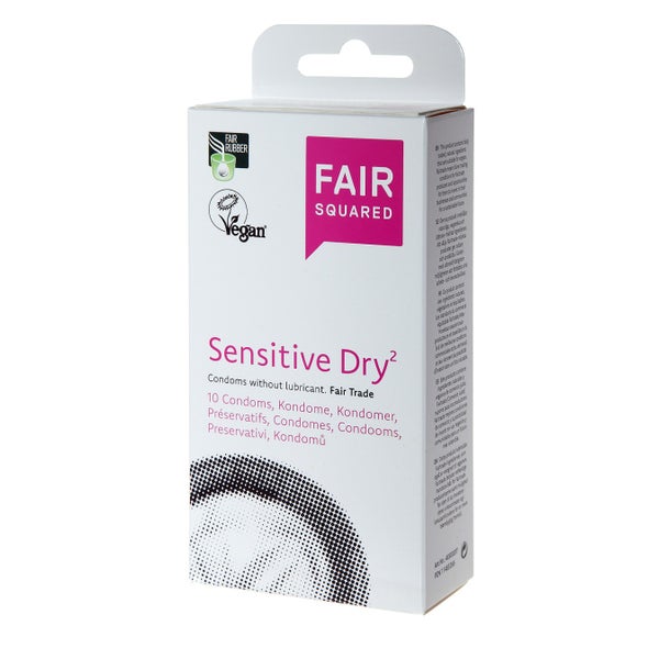 Sensitive Dry – Vegane Kondome ohne Gleitmittel, 10 Stück (10 Kondome) 10 St
