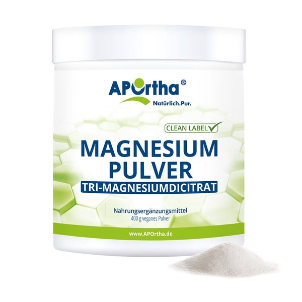 APOrtha® Tri-Magnesiumdicitrat - Magnesium-Citrat - veganes Pulver 400 g