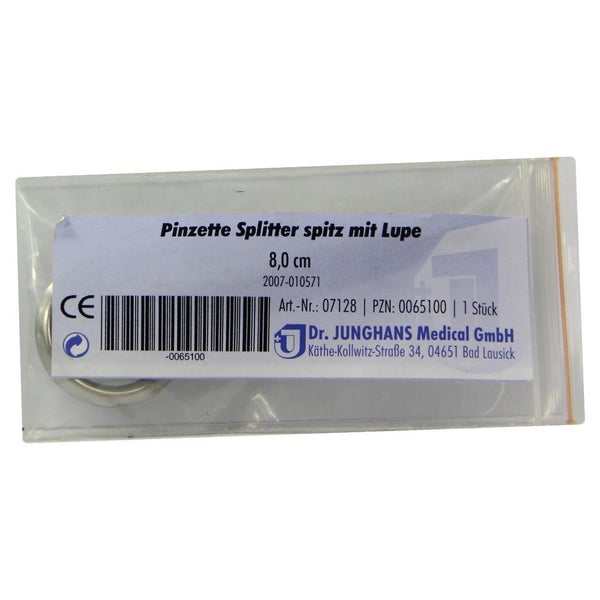 Pinzette Splitter Spitz mit Lupe 8 cm 1 St