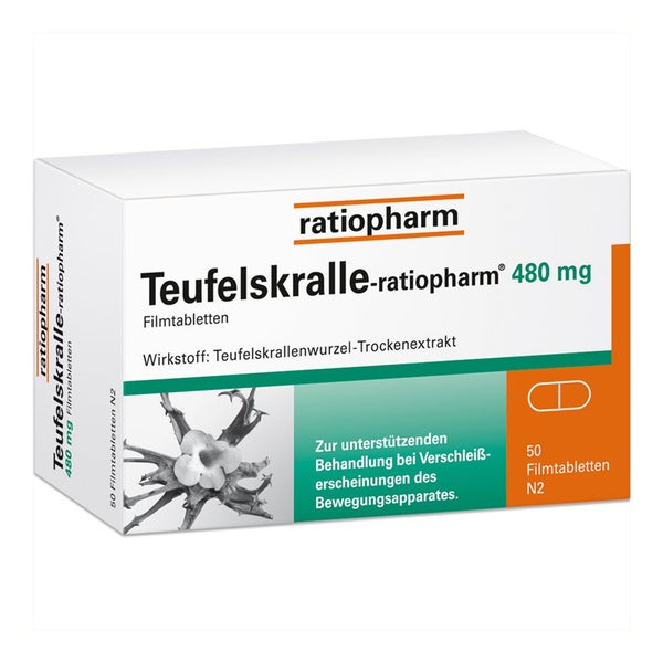 Teufelskralle-ratiopharm 480 mg Filmtabletten 50 St