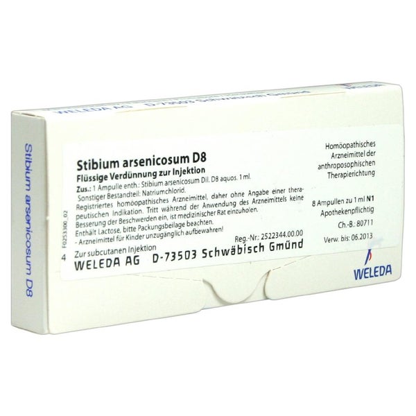 Stibium Arsenicosum D 8 Ampullen 8X1 ml