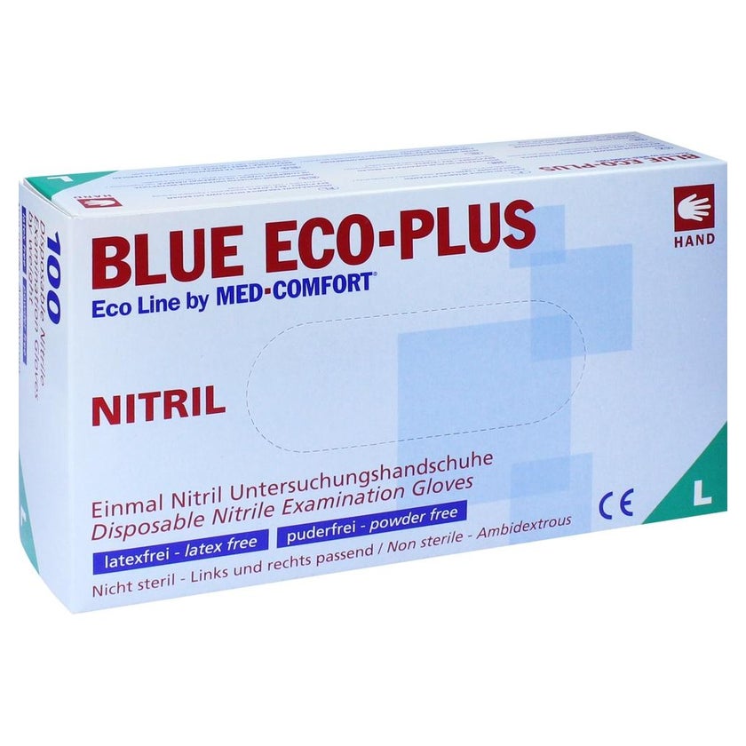 Handschuhe Einmal Nitril L blau 100 St