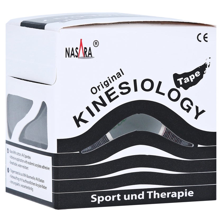 Nasara Kinesiologie Tape 5 cmx5 m schwar 1 St
