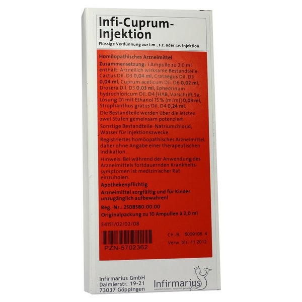 INFI Cuprum Injektion 10X2 ml