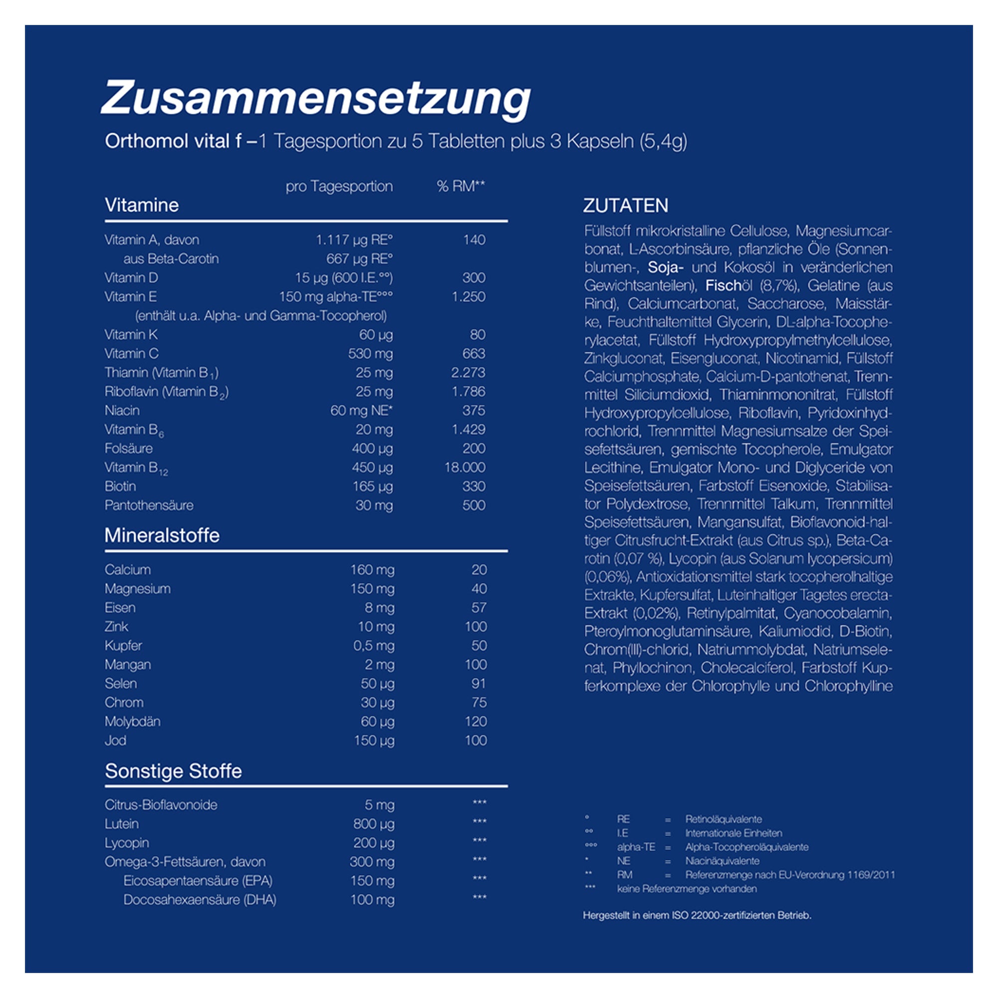 Erfahrungen zu Orthomol Vital f Tabletten/Kapseln medpex
