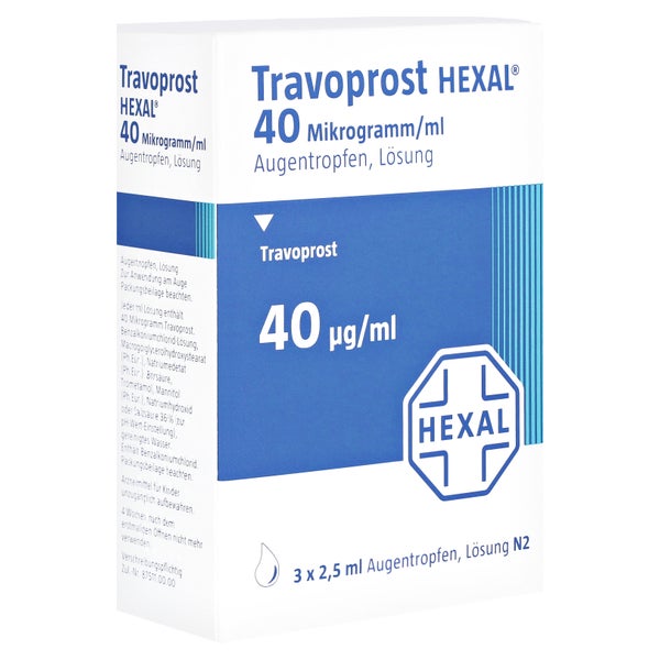 TRAVOPROST HEXAL 40 Mikrogramm/ml Augentropfen 3X2,5 ml