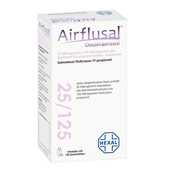 AIRFLUSAL Dosieraer.25 µg/125 µg/Sprühst.120 Hub 120 Sp