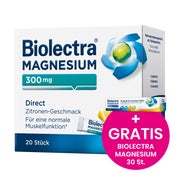 Produktabbildung: Biolectra Magnesium 300 mg Direct Zitrone 20 St