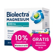 Produktabbildung: Biolectra Magnesium 300 mg Direct Zitrone 20 St