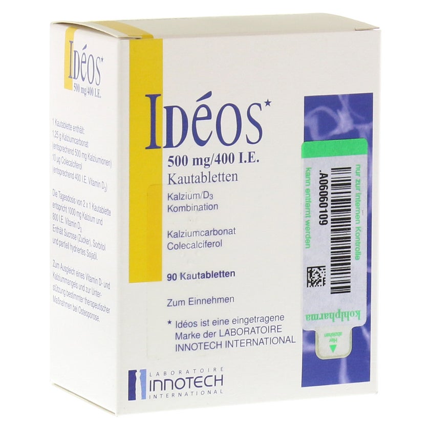 Ideos 500 Mg/400 I.E. Kautabletten - Reimport 90 St
