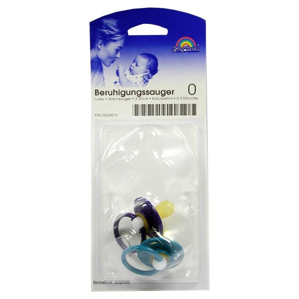 Beruhigungssauger Kirschsauger Latex 0-3 Monate blau/petrol 2 St