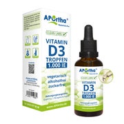 Produktabbildung: APOrtha® Vitamin D3 1.000 IE pro Tropfen - Cholecalciferol - vegetarische Tropfen 50 ml