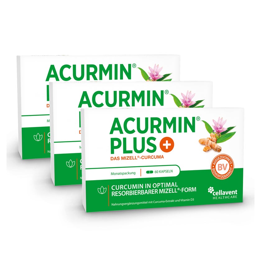 Stärkste Kurkuma Kapseln, 10.000 mg Curcuma – Acurmin PLUS® 180 St