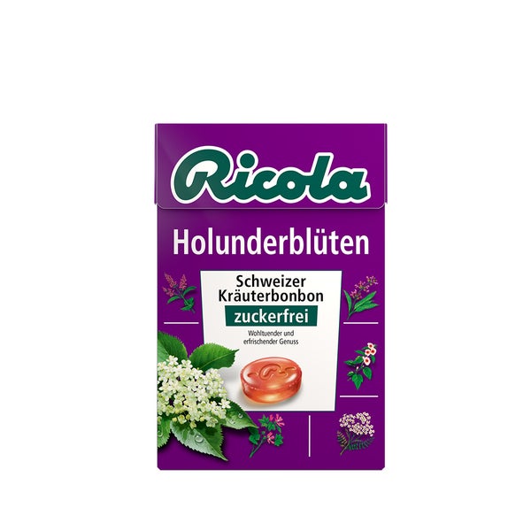 Ricola Holunderblüten ohne Zucker Box 50 g