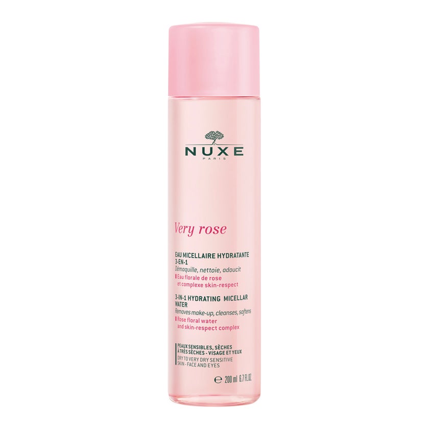 NUXE Very Rose 3-in-1 feuchtigkeitsspendendes Mizellenwasser 200 ml