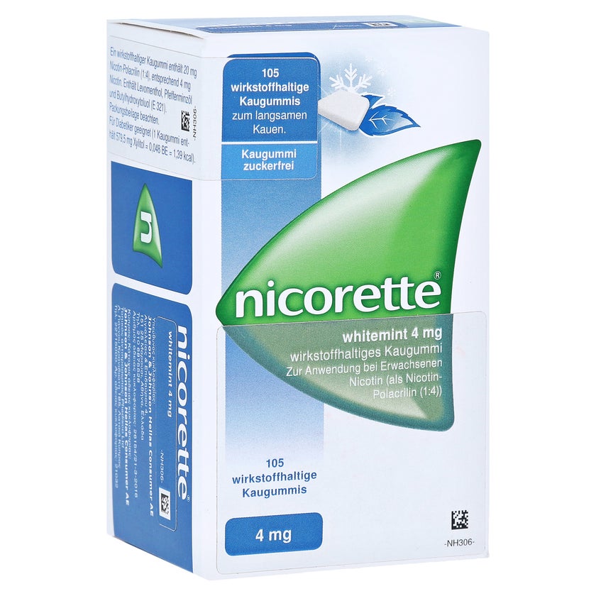 Nicorette Kaugummi 4 mg whitemint - Reimport 105 St
