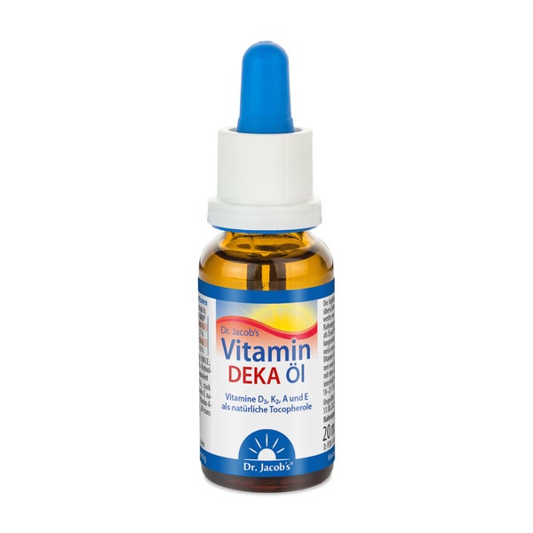 Dr. Jacob's DEKA Öl 800 IE Vitamin D3+K2+A+E 640 Tropfen 20 ml