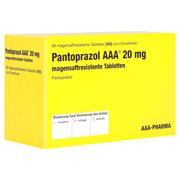 PANTOPRAZOL AAA 20 mg magensaftres.Tabletten 98 St