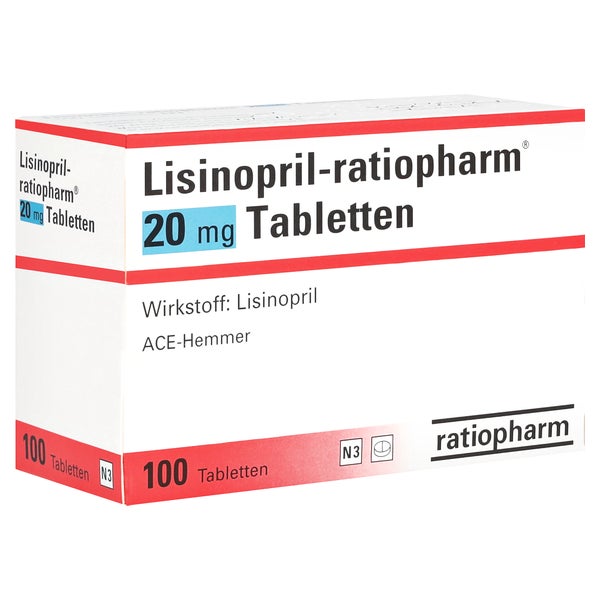Lisinopril-ratiopharm 20 mg Tabletten 100 St