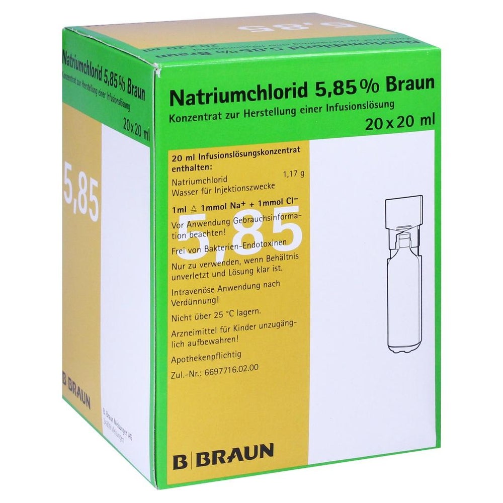 Natriumchlorid 5,85% Braun MPC Infusions 20X20 ml