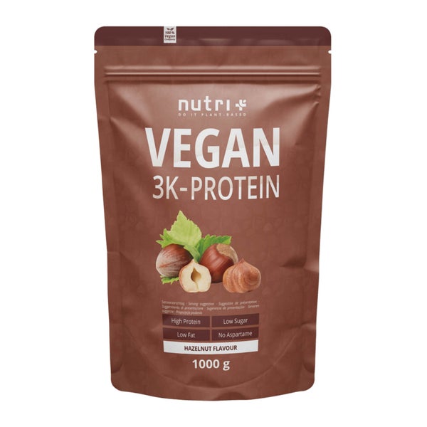 nutri+ Veganes Protein Pulver 3k - Hazelnut 1000 g