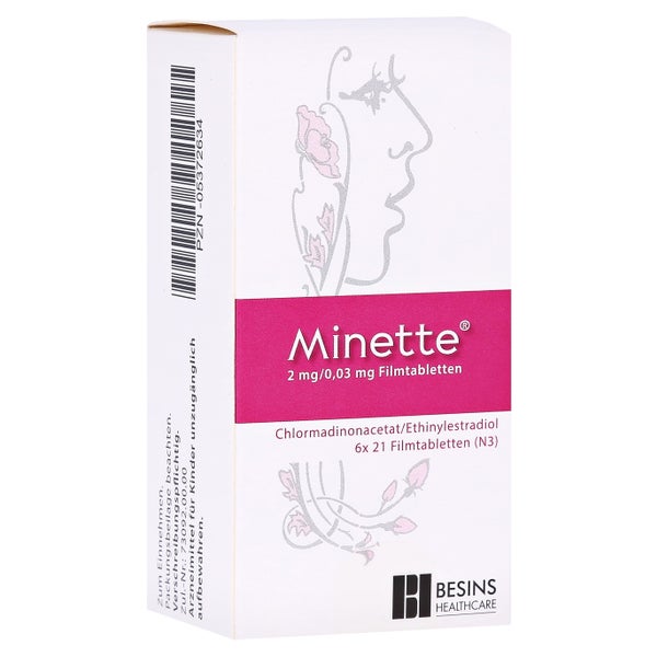 Minette 2 Mg/0,03 mg Filmtabletten 6X21 St