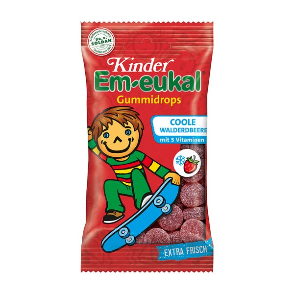 Kinder Em-eukal Coole Walderdbeere Gummidrops 75 g