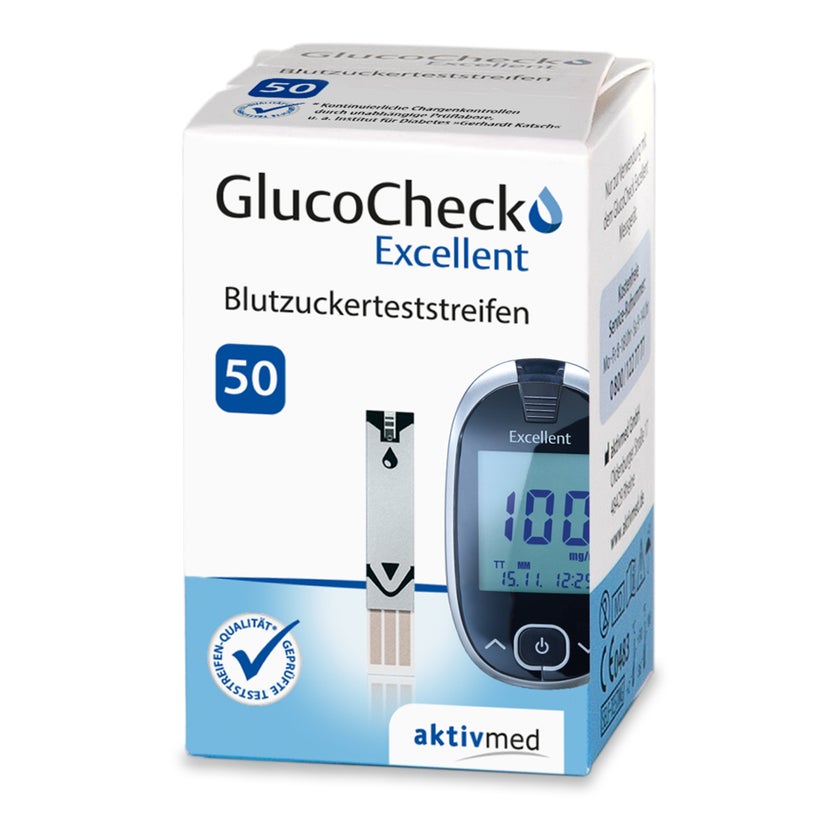 GlucoCheck Excellent Blutzuckerteststreifen 50 St