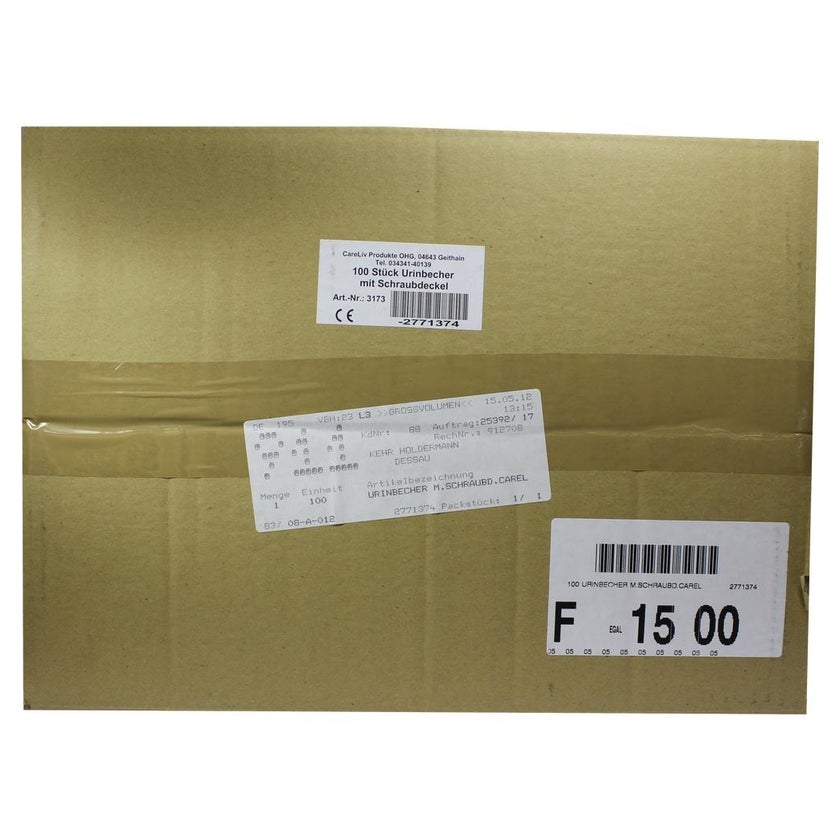 Urinbecher mit Schraubdeckel 100 St