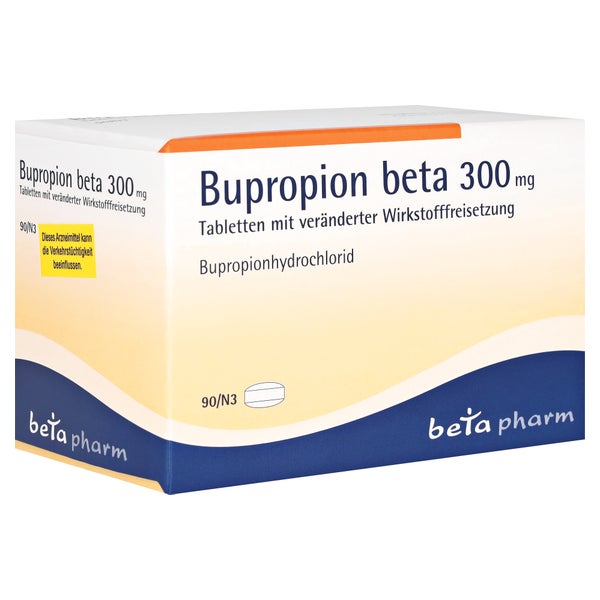 BUPROPION beta 300 mg Tab.m.veränd.Wirkst.-Frs. 90 St