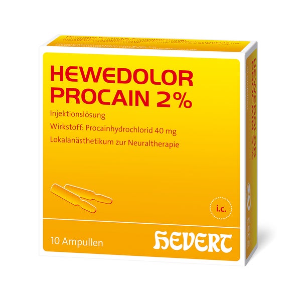 Hewedolor Procain 2% Injektionslösung in 10X2 ml