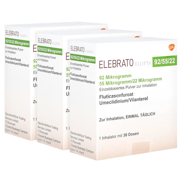 ELEBRATO Ellipta 92 µg/55 µg/22 µg 3 St