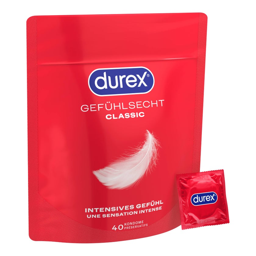 DUREX Gefühlsecht Classic Kondome - hauchzarte Kondome 40 St