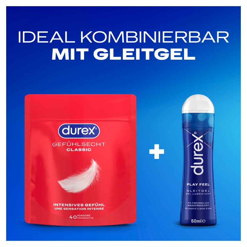 DUREX Gefühlsecht Classic Kondome - hauchzarte Kondome 40 St