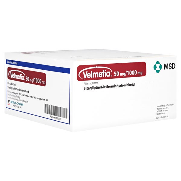 Velmetia 50 Mg/1000 mg Filmtabletten 196 St