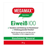 Produktabbildung: MEGAMAX Einzelportionen Eiweiss 100 NEUTRAL 30 g