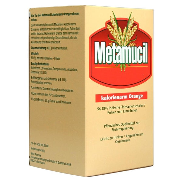 Metamucil Orange Kalorienarm Pulver 30X5,8 g