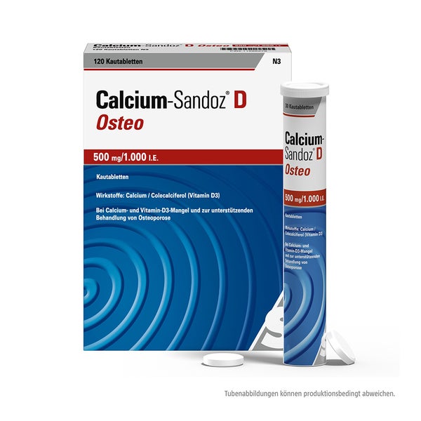 Calcium Sandoz D Osteo 500 mg/1.000 I.E. 120 St