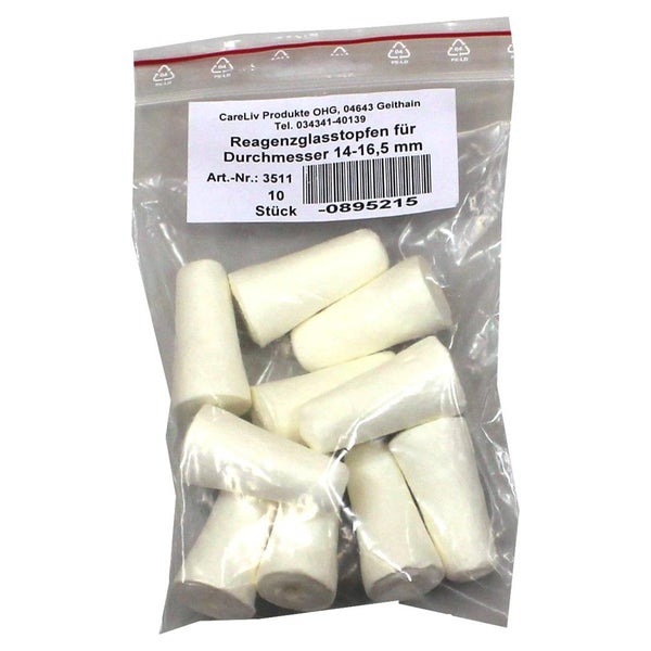 Reagenzglas Stopfen 14-16,5 mm Durchmess 10 St