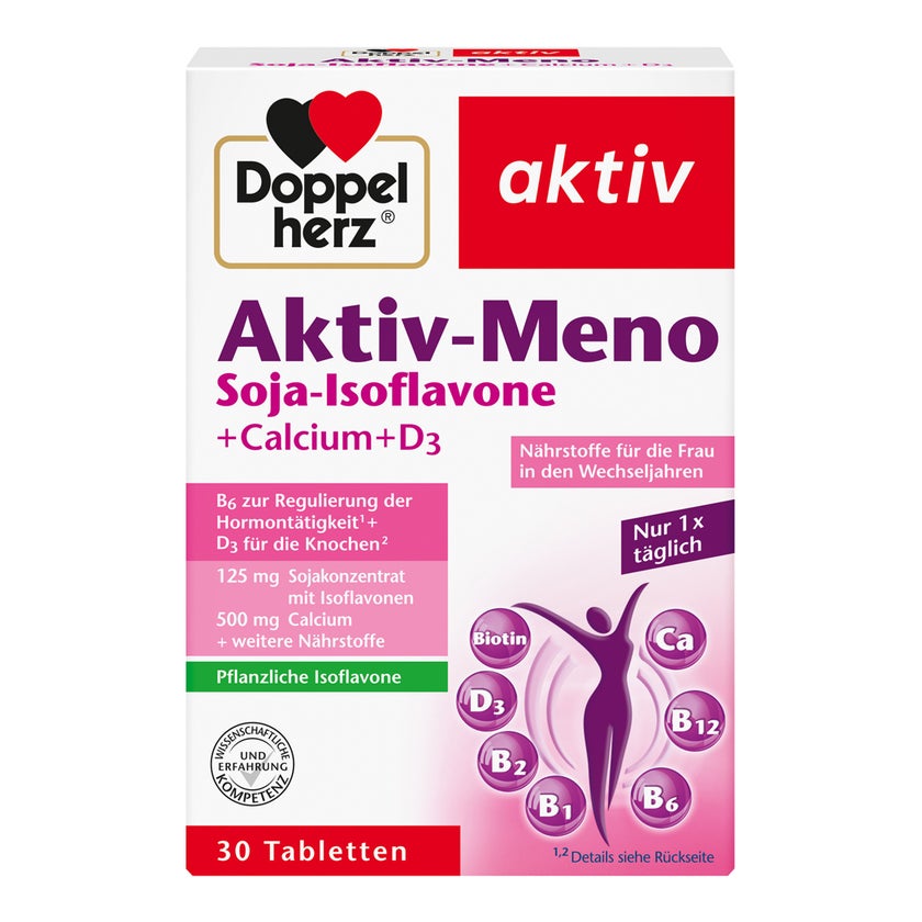 Doppelherz Aktiv-Meno Soja-Isoflavone + Calcium + D3 30 St