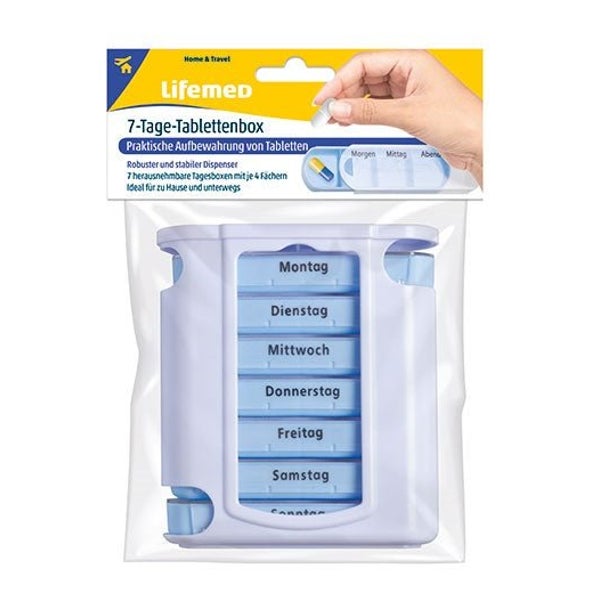 Lifemed  Wochendispenser Pillenbox 7-Tage 12,8 cm x 11,2 cm x 4,2 cm 1 St